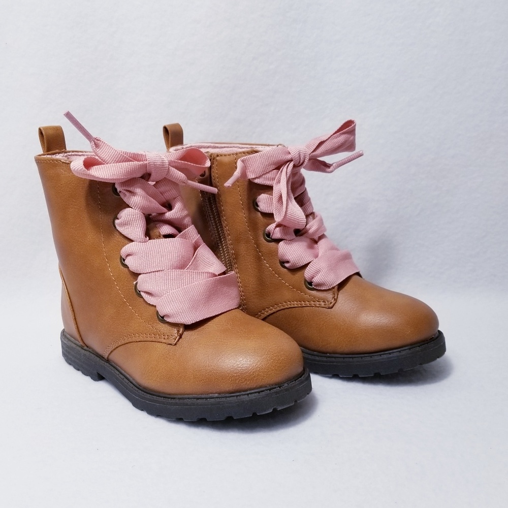 Cat & Jack Cherish Lace-up Boots - Size 9 - NWT - Picture 2 of 8